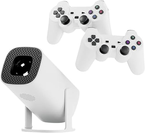 Proiettore console, P30 MAX 2 in 1 - Console retrò portatile con proiettore, proiettore di giochi retrò 4K HD, console retro, console portatile 36.000 giochi, HDMI, WiFi, APPS, 2 controller wireless - Fashionser