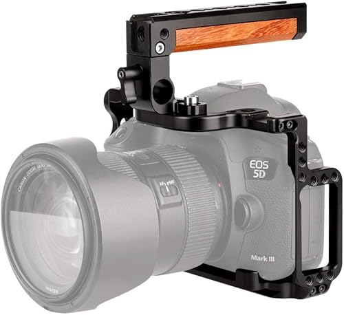 Camera Cage Rig per Canon EOS 5D Mark IV III II Fotocamera DSLR Canon 5Ds 5D Mark II III IV eos 5D4 5d3 5d2 Gabbia Legno Top Handle Rig - Fashionser