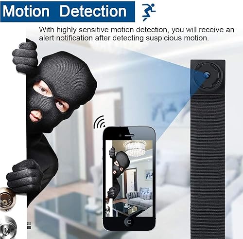 Mini telecamera spia 4K/1080P HD WiFi wireless con rilevamento del movimento, registrazione micro SD fai da te, visualizzazione remota, perfetta per la sicurezza di casa e ufficio - Fashionser