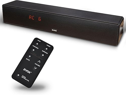 ZVOX AccuVoice AV157 - Sound Bar chiarificante per dialogo, con tecnologia acustica brevettata, soundbar TV AccuVoice con 12 livelli di potenziamento vocale, altoparlanti TV Home Theater da 17', - Fashionser