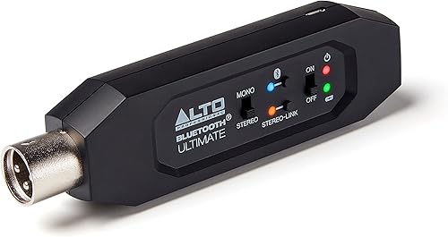 Alto Professional Bluetooth Ultimate - Ricevitore stereo Bluetooth ricaricabile con doppia presa XLR per mixer, sistemi audio e PA attivi - Fashionser
