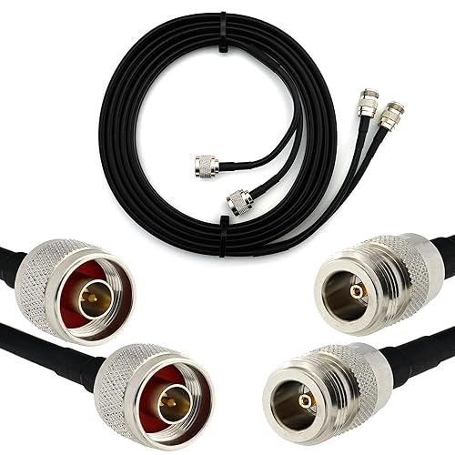 5m SMA Maschio a SMA Femmina Cavo Coassiale Doppio — Twin HF-240 (equivalente a LMR 240) prolunga per LTE Antenna esterna 4G 5G 6G Modem Amplificatore GSM Router WIFI Ripetitore cellulare - Fashionser