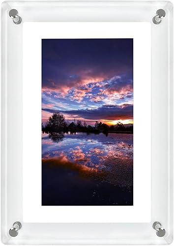 HZEPDVT Cornice Digitale Trasparente da 7 Pollici, Album Fotografico Elettronico Intelligente, Lettore Video E Immagini, Ornamenti Creativi for Il Desktop di Casa, Una Macchina for Molteplici Usi - Fashionser