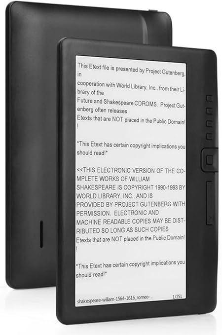ChicBosomn Lettore portatile avanzato di ebook da 7 pollici con opzioni personalizzabili e durata della batteria di lunga durata per la lettura (512M+16GB) - Fashionser