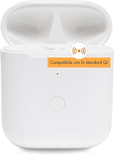 Custodia di ricarica compatibile con AirPods 1 e 2 Generazione, USB-C, Wireless charging case con sincronizzazione Bluetooth, carica fino a 5 volte completa, custodia molto resistente (USB-C) - Fashionser