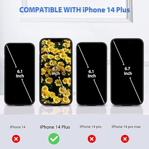 Cover Batteria per iPhone 14, [6000mAh] Custodia di ricarica per iPhone, custodia protettiva portatile, batteria estesa intelligente ricaricabile per iPhone 14 (6.1') (nero) - Fashionser