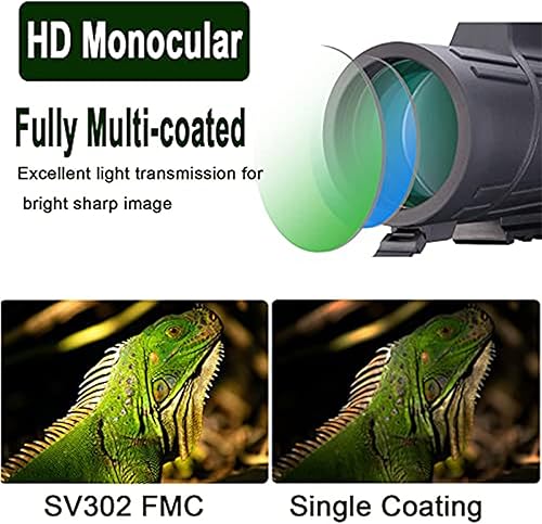 Svbony SV302 Zoom Monocolo 8-16x42, Ampio Campo visivo, Ottica FMC Prisma Bak4 Monoculare Montaggio su Treppiede per Birdwatching - Fashionser