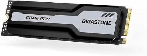 GIGASTONE SSD M.2 500GB PCIe 4.0 NVMe SSD PS5, velocità turbo, fino a 5000 MB/s, dissipatore di calore, archiviazione interna per giochi per PC/laptop, giocatori ideali, editing video e creatori - Fashionser