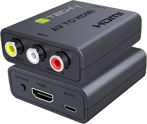 Techly 622083 Convertitore AV 3 RCA ad HDMI Nero - Fashionser