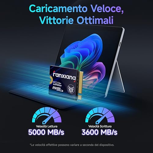 fanxiang S630 1TB SSD M.2 2230, NVME M2 SSD PCIe Gen4x4, Fino a 5000MB/s, Per Rog Ally, Steam Deck, Microsoft Surface Pro, Mini PC, Ultrabook - Unità a Stato Solido Interna - Fashionser