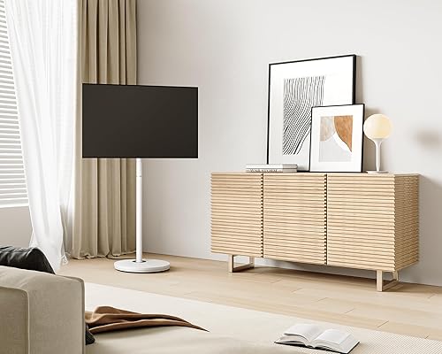 Design Supporto TV da Pavimento per 24' - 48' Televisore Portatile con Ruote Massima 20 kg Regolazione Altezza Massimo VESA 200 * 200mm Serie Master - Fashionser