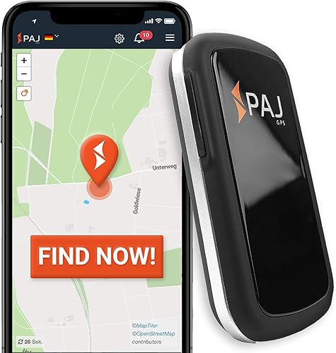 PAJ GPS Allround Finder - Localizzatore GPS in tempo reale per auto, moto, anziani, bambini e molto altro - Antifurto per auto - Autonomia da 20 a 60 giorni (modalità stand-by) - Fashionser