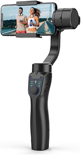 Yuattory Stabilizzatore per telefono stabilizzatore cardanico a 3 assi portatile F8 Stabilizzatore di registrazione video anti-shake per smartphone cellulare - Fashionser