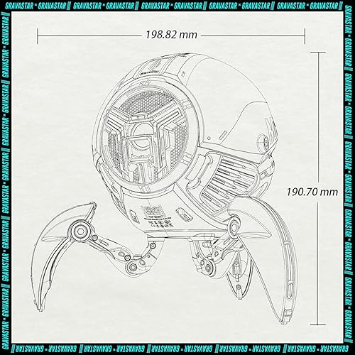 Gravastar MARS Pro | Speaker Bluetooth | Cassa Robot | Altoparlante Senza Fili Portatile | 15h | 20W (Cassa Special Edition, War Damaged Yellow) - Fashionser