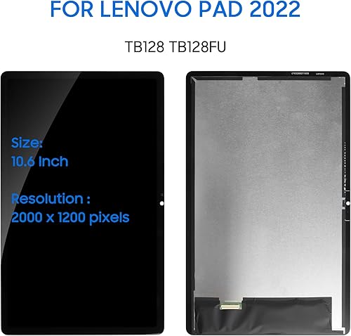 Schermo LCD per Lenovo Tab M10 Plus 3rd Gen TB-128FU TB125FU TB128FU TB128XU TB128XU TB128 TB125 Display LCD Touch Screen Digitizer Assembly Ricambio Kit di Riparazione con Strumenti - Fashionser