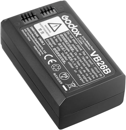 Godox VB26 - Batteria ai polimeri di litio 7,2 V/2600 mAh, per Godox V1-S V1-N V1-C V1-F V1-O V1 testa rotonda - Fashionser