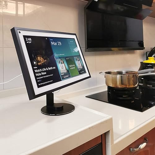 ATOPHK Echo Show 15 Stand girevole e inclinabile, realizzato solo Echo Show 15 tre alberi rotanti. La base è realizzata in alluminio che rende il prodotto più bello e più lunga durata - Fashionser