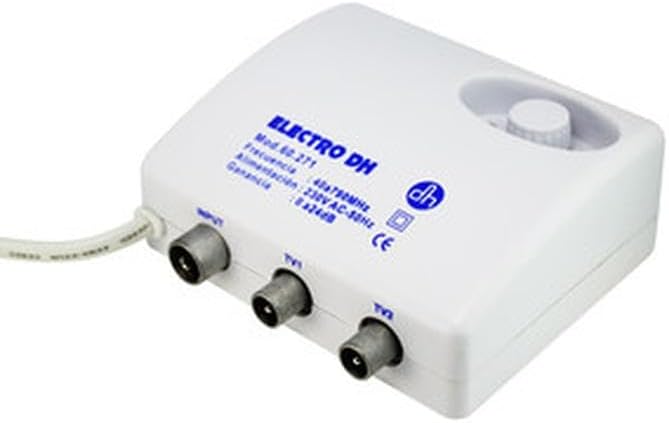 Amplificatore interno dell'antenna TV 60.271, migliora il segnale ed è compatibile con vari televisori. Ideale per aree con bassa copertura. - Fashionser