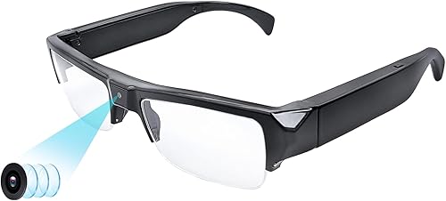 Occhiali con videocamera spia HD 1080p, alla moda, per guida, escursionismo, pesca, equitazione (scheda micro SD 32G inclusa) - Fashionser