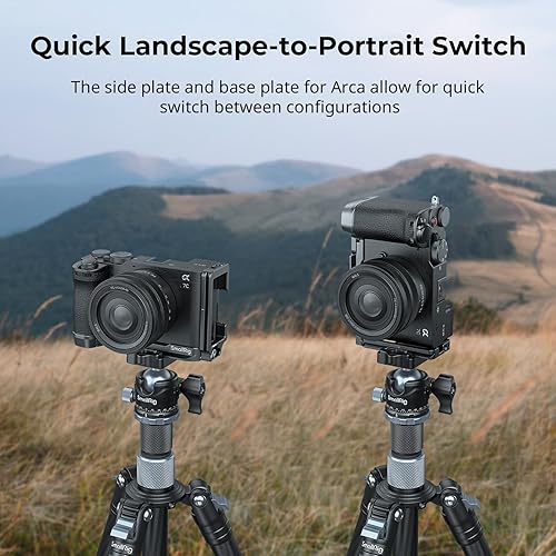 SMALLRIG L Bracket per Sony Alpha 7C II/Alpha 7CR, Piastra a Forma di L con Chiave Incorporata, Piastra a Sgancio Rapido per Arca, Foro per Cinturino, Foro QD - 4569 - Fashionser