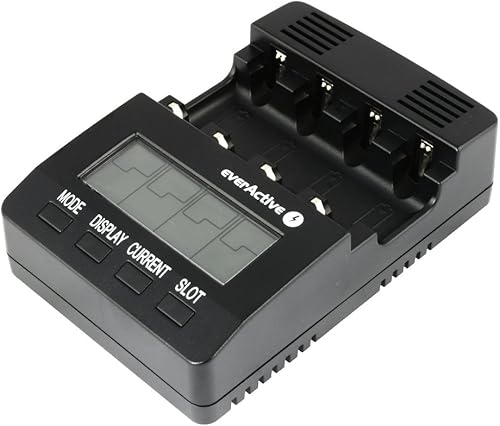 EverActive – NC-3000 – Carica batterie AAA R03, AA R6, Ni-MH/Ni-Cd Schermo LCD - Fashionser