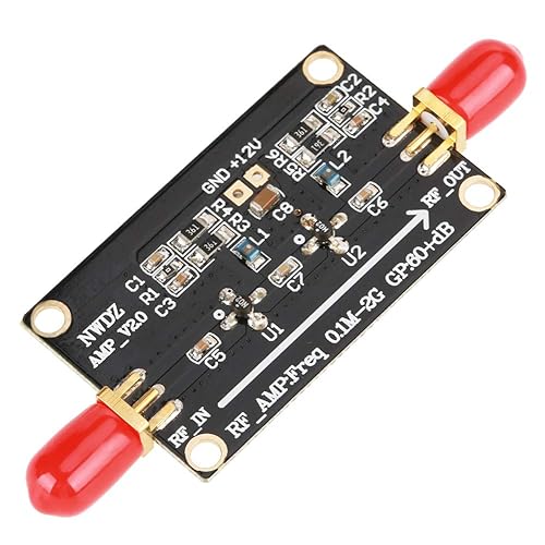 Modulo amplificatore a banda larga LNA 0.1M-2G 60dB RF Amplificatore ad alto guadagno a basso rumore a basso guadagno Amplificazione a banda larga a due stadi Amplificatore a banda larga - Fashionser