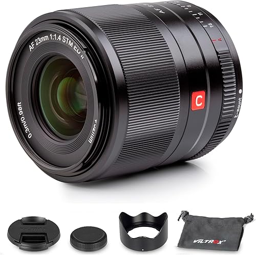 VILTROX 23mm f/1.4 F1.4 E APS-C per Sony E, obiettivo con messa a fuoco automatica STM a grande apertura per Sony E-Mount fotocamera A7 A7R A7C A7II A7RII A7SIII A7III A7RIII A7RIV A9 A6600 A6500 - Fashionser