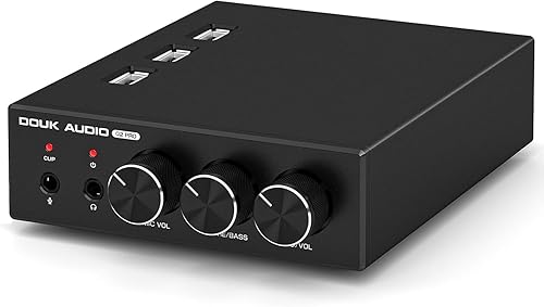 Douk Audio Q2 PRO PC Gaming DAC - Amplificatore per cuffie con USB e ottica e ingresso MIC per PS4, computer, Mac - Fashionser
