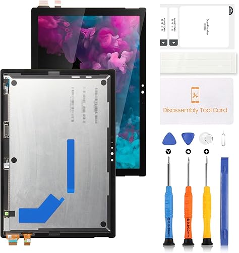 LADYSON Schermo LCD Display per Microsoft Surface PRO 5 Sostituzione Schermo per Microsoft Surface PRO 6 1796 LTE 1807 1809 LCD Display Touch Screen Digitizer Assembly di Ricambio con Strumenti(Nero) - Fashionser
