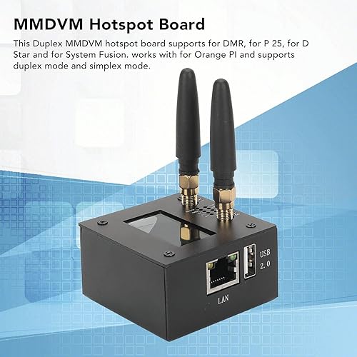 Modulo Hotspot Duplex MMDVM, Schermo OLED UHF VHF Supporto Scheda Hotspot MMDVM YSF DMR NXD P25 DMR YSF DSTAR per Orange PI, con Cavo Micro USB - Fashionser