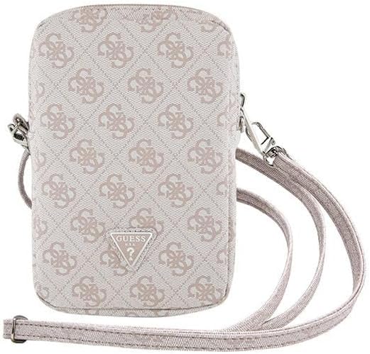 CG MOBILE Custodia per Cellulare Guess GUWBZP4GFTSP Rosa Zip 4G Triangolo - Fashionser