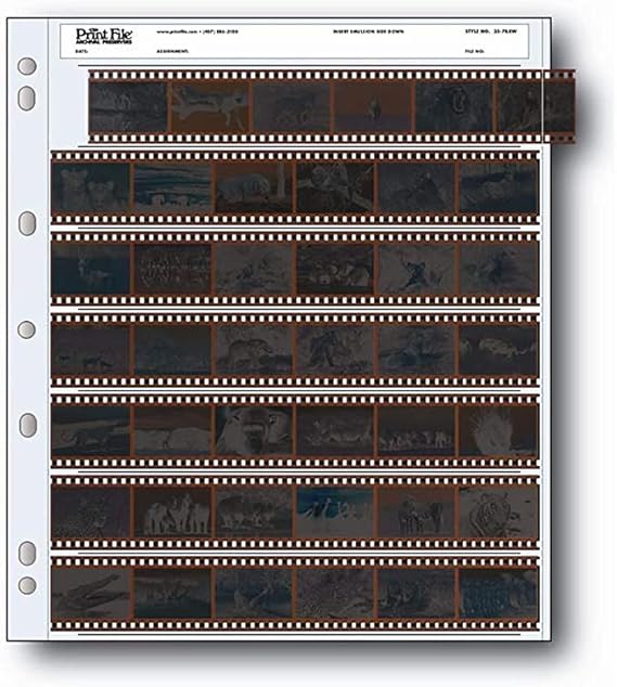 50 pagine archiviate da 35 mm per negativi, contiene 7 strisce da 6 cornici di stampa - Fashionser