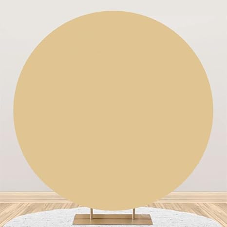 Diametro 2m Tinta unita Marrone chiaro Girare Sfondo Colore semplice Senza giunte Costume Sfondo Ragazza Festa di compleanno Doccia per neonati Artistico Ritratto Cerchio Foto Sfondo - Fashionser