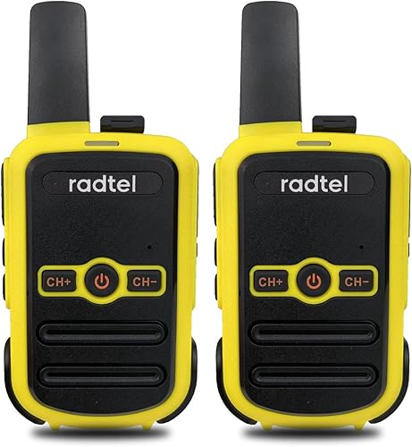Radtel RT12 Walkie Talkie Ricaricabile per Adulti Portatile a Lungo Raggio Senza Licenza PMR 446 Radio Ricetrasmettitore 16CH Vivavoce VOX per Escursioni in Campeggio… (Giallo) - Fashionser