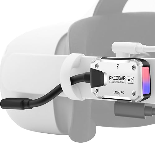 KKCOBVR A2 Link Cavo Adattatore Compatibile con Quest 1/ Quest 2 / Quest Pro/ PICO4 Uso con Battey Head Strap Accessori Gioca PC Gioco - Fashionser