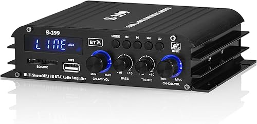 HiFi 4.0 Channel Bluetooth Digital Power Amplifier for Home/Car Bass Audio Amp - Fashionser