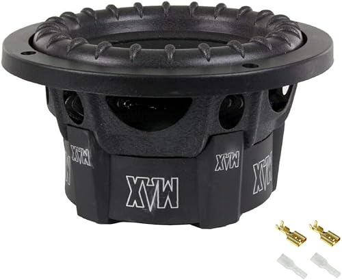 1 subwoofer per LANZAR MAX PRO MAXP64 6,5' 16,5 cm 165 mm da 300 watt rms e 600 watt max singola bobina da 4 ohm cofano bagagliaio sportelli auto, 1 pezzo + faston di montaggio - Fashionser