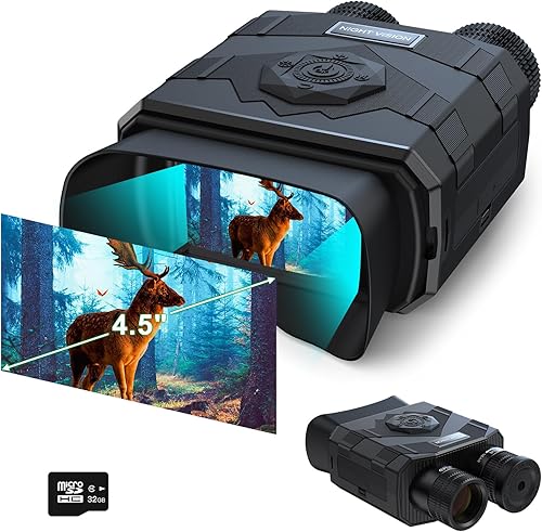 Binocolo Visione Notturna, Profey 1080P Visore Notturno Digitale Infrarossi con Portata di 500m, Ricaricabile Visore Notturno Caccia 9 Gradi infrarossi con 32 GB - Fashionser