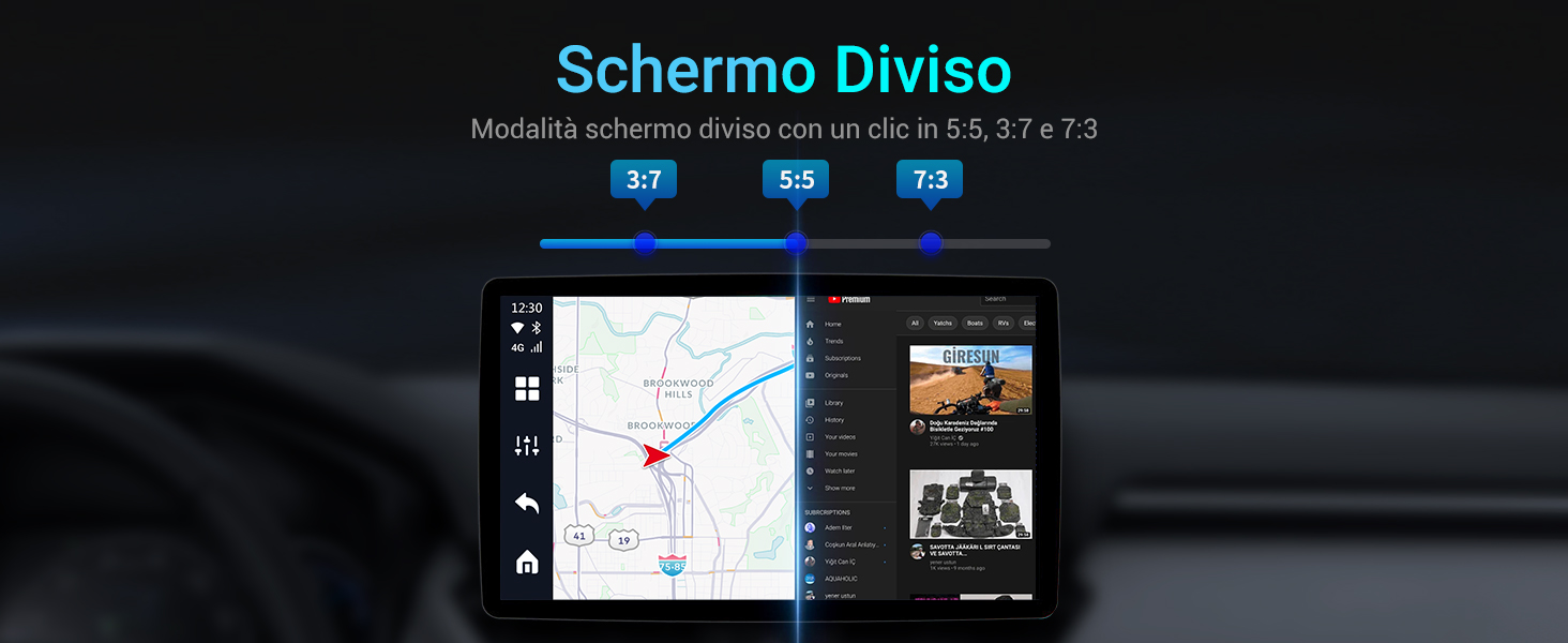OTTOCAST P3 Lite CarPlay AI Box, Senza Fili CarPlay e Android Auto con Netflix YouTube