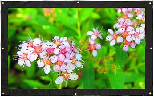 16: 9 Schermo Proiettore Portatile 200' Schermo di Proiezione Posteriore con Fori Appesi per Scuola Teatro Domestico e Proiezione Esterna - Fashionser
