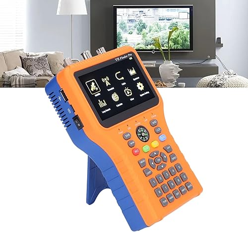 Cercatore per Antenna Parabolica con Schermo LCD 4,3 Pollici Misuratore V8 FINDER PRO con Funzione Bussola (Spina europea) - Fashionser