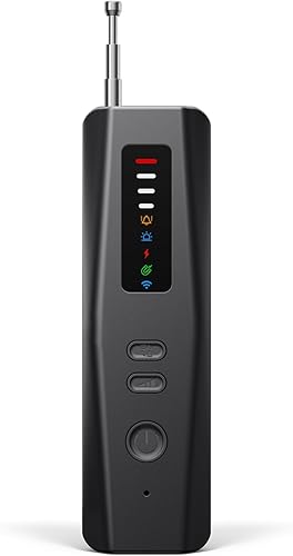 Liretope Rilevatore Microspie 6 in 1, Detector Telecamere Nascoste, GPS Tracker, Segnali RF gsm, Dispositivo Antispionaggio con Adattiva Sensibilità Regolabile per Casa, Ufficio, Hotel, Viaggi - Fashionser