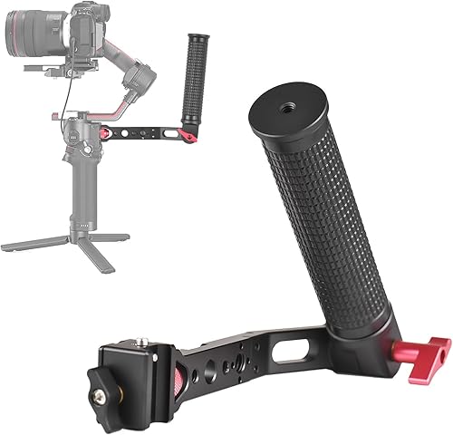 Andoer Maniglia Impugnatura Regolabile Mini Gimbal Stabilizzatore Palmare Manico in Gomma Dal Design Ergonomico Compatibile con DJI RS 2/ RSC 2/ RS 3 Mini/RS 3 /RS 3 Pro - Fashionser