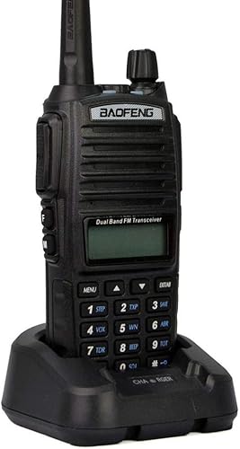 UV-82 8W High Power Ham Radio Dual Band Amateur Walkie Talkies Portable Two Way Radio Black - Fashionser