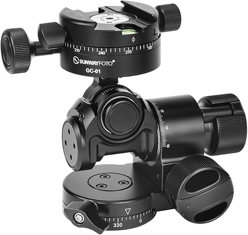 Sunwayfoto GH-PROII+ Regolazione indipendente 3D della testa ingranata viene fornita con morsetto panoramico orientato GC-01 - Fashionser