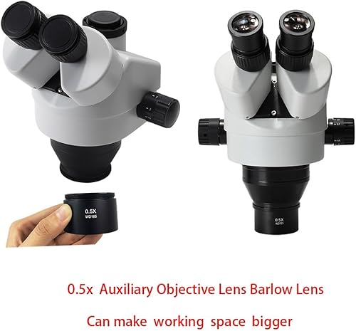 0.5X Lente di Barlow Obiettivo ausiliario, WD165 Lente per oggetti ausiliari Microscopio Obiettivo della fotocamera Lente in vetro di Barlow per videomicroscopio industriale-48mm - Fashionser