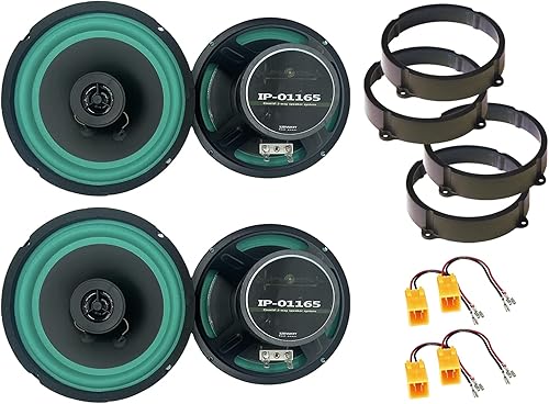 Kit 4 Casse IPNOSIS IP-01165 per Alfa 147/159 da 165mm con 2 Supporti Anteriori, 2 Posteriori e 4 Connettori - Fashionser