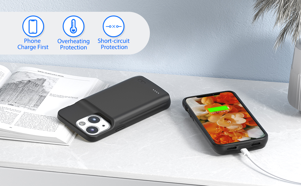 HUOBAO 6000mAh Custodia protettiva per iPhone 14 Pro - 6.1 pollici