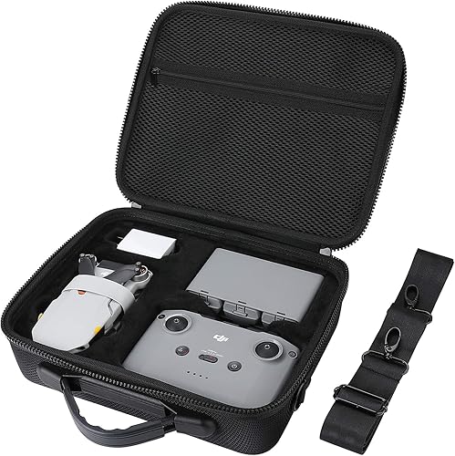 ProCase Custodia per Drone DJI Mini 4K/ Mini 2/2SE, Borsa da Viaggio con Tracolla per DJI Fly More Combo -Nero - Fashionser