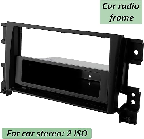 AERZETIX - C11624 - Mascherina telaio adattatore 2 ISO per autoradio - in plastica - compatibile con Suzuki Grand Vitara 2005+ - Fashionser